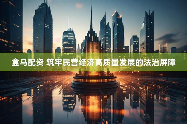 盒马配资 筑牢民营经济高质量发展的法治屏障